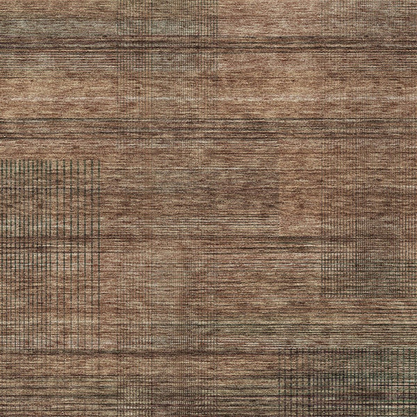 Homeroots 3' Washable Indoor Outdoor Area Rug - Stylish Striped Design For High Traffic Spaces & Versatile Use 8' X 10' Polyester 588115