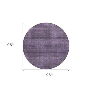 Homeroots 3' Washable Indoor Outdoor Area Rug - Stylish Striped Design For High Traffic Spaces & Versatile Use 8' Round Polyester 588120