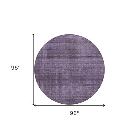 Homeroots 3' Washable Indoor Outdoor Area Rug - Stylish Striped Design For High Traffic Spaces & Versatile Use 8' Round Polyester 588120