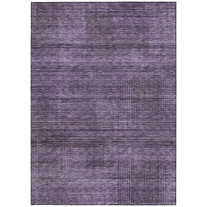 Homeroots 3' Washable Indoor Outdoor Area Rug - Stylish Striped Design For High Traffic Spaces & Versatile Use 8' X 10' Polyester 588121