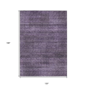 Homeroots 3' Washable Indoor Outdoor Area Rug - Stylish Striped Design For High Traffic Spaces & Versatile Use 10' X 14' Polyester 588123