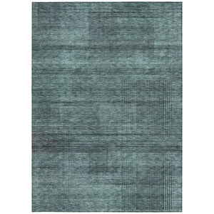 Homeroots 3' Washable Indoor Outdoor Area Rug - Stylish Striped Design For High Traffic Spaces & Versatile Use 8' X 10' Polyester 588127