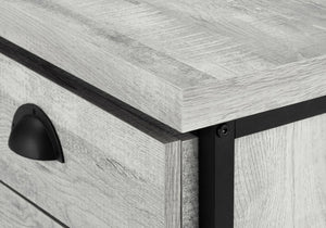 English Elm Computer Desk with Reclaimed Wood-Look Top, 3 Drawers, Compact 55" Workspace, Sturdy Metal Base Grey 60 L x 27 W x 6 H B2710P219793