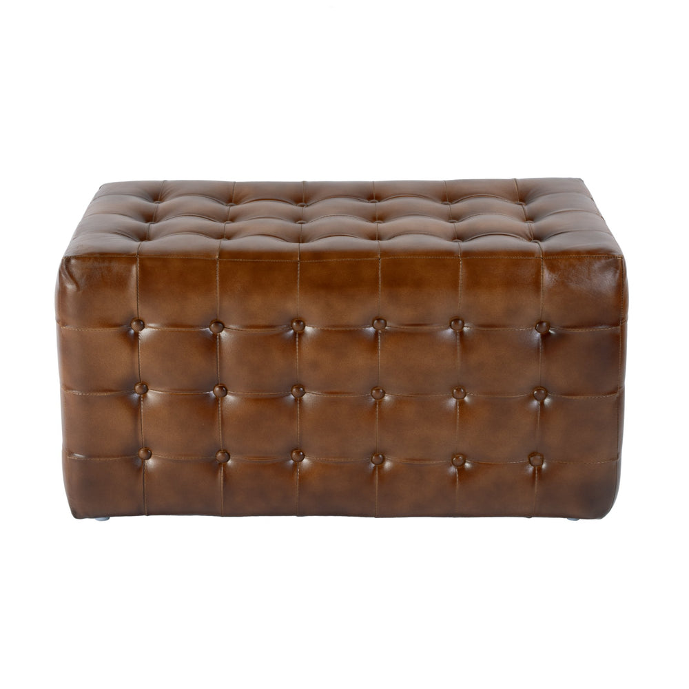 Butler Specialty Butler Kingston 36" Leather Upholstered Accent Bench - Stylish Tufted Design For Any Space Brown Leather,Manufactured Wood 5881344-butler