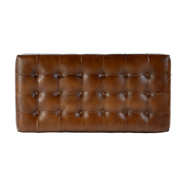 Butler Specialty Butler Kingston 36" Leather Upholstered Accent Bench - Stylish Tufted Design For Any Space Brown Leather,Manufactured Wood 5881344-butler
