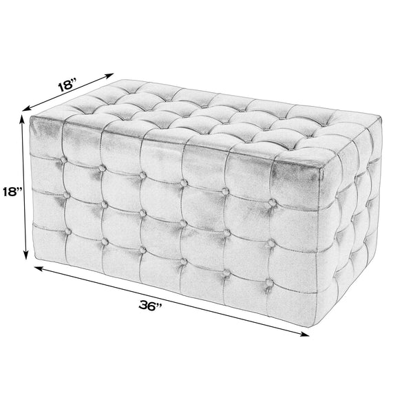 Butler Specialty Butler Kingston 36" Leather Upholstered Accent Bench - Stylish Tufted Design For Any Space Brown Leather,Manufactured Wood 5881344-butler