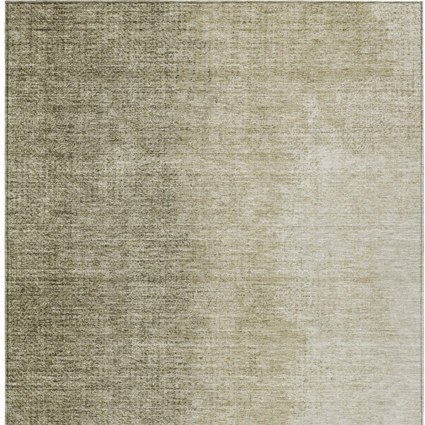 Homeroots 3' Abstract Washable Indoor Outdoor Area Rug In Brown Beige And Taupe - Stylish, Durable, Versatile Decor 3' X 5' Polyester 588208