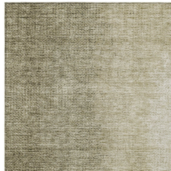 Homeroots 3' Abstract Washable Indoor Outdoor Area Rug In Brown Beige And Taupe - Stylish, Durable, Versatile Decor 3' X 5' Polyester 588208