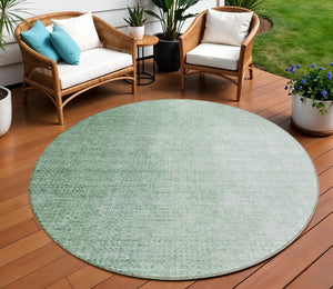 Homeroots 3' Abstract Washable Indoor Outdoor Area Rug In Brown Beige And Taupe - Stylish, Durable, Versatile Decor 8' Round Polyester 588222