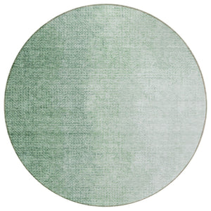 HomeRoots 5' Artichoke Green & Fern Green Abstract Washable Area Rug for Stylish Indoor & Outdoor Spaces 8' Round 588222