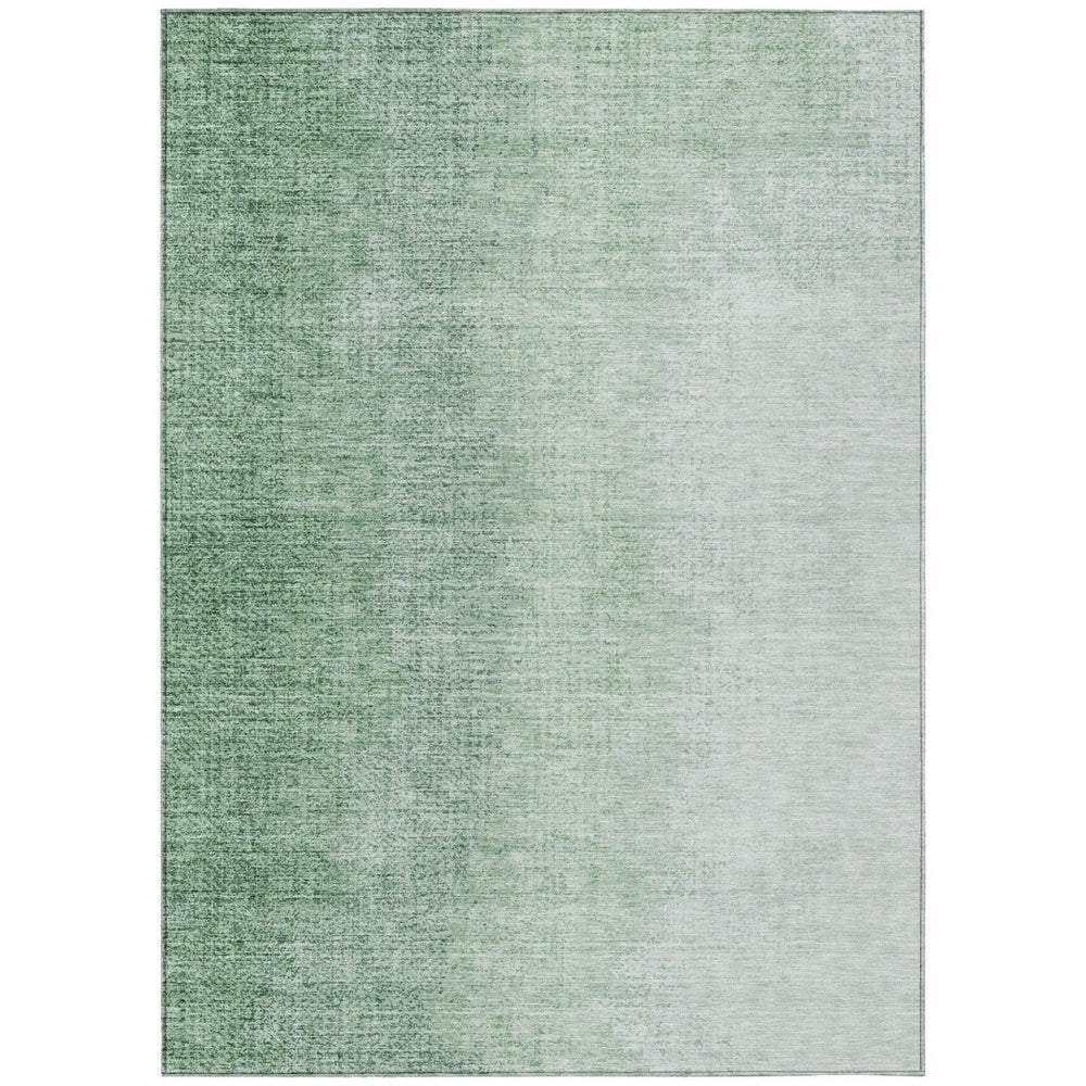 HomeRoots 9' Artichoke Green and Fern Green Abstract Area Rug - Durable, Washable, Stylish for Indoors & Outdoors 9' X 12' 588224
