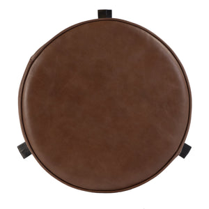 Butler Specialty Knight Adjustable Height Leather And Iron Bar Stool - Rustic Charm Meets Industrial Style For Any Space Brown Iron,Leather,Plywood 5882344-butler