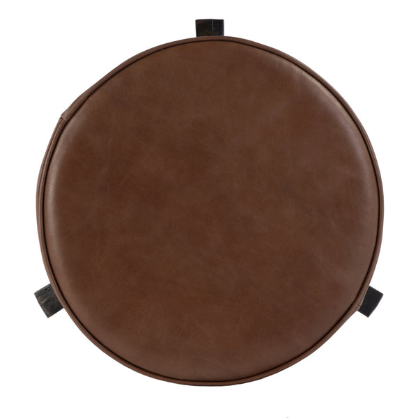 Butler Specialty Knight Adjustable Height Leather And Iron Bar Stool - Rustic Charm Meets Industrial Style For Any Space Brown Iron,Leather,Plywood 5882344-butler