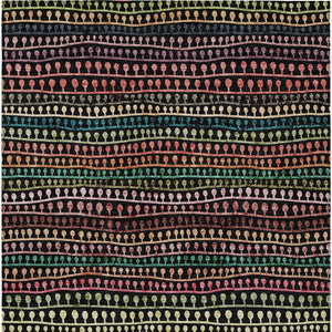 Homeroots 3' Black Green And Gold Striped Washable Area Rug - Stylish Indoor/Outdoor Design For Modern Spaces 9' X 12' Polyester 588242