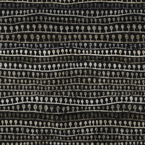 Homeroots 3' Black Green And Gold Striped Washable Area Rug - Stylish Indoor/Outdoor Design For Modern Spaces 5' X 8' Polyester 588251