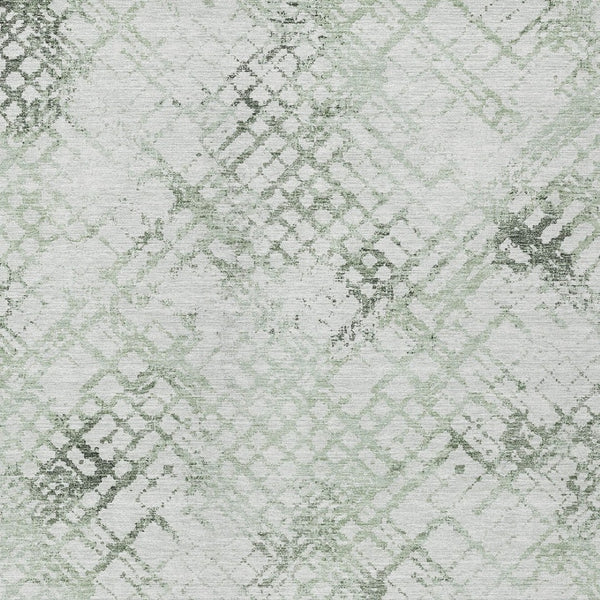 Homeroots 3' Stylish Navy Blue And Sky Blue Geometric Washable Area Rug For Indoor And Outdoor Spaces 3' X 5' Polyester 588262