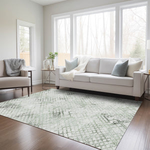 Homeroots 3' Stylish Navy Blue And Sky Blue Geometric Washable Area Rug For Indoor And Outdoor Spaces 10' X 14' Polyester 588267