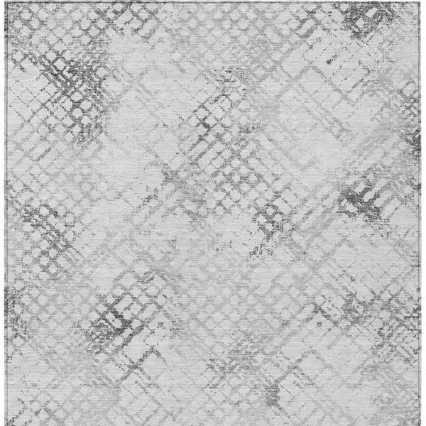 Homeroots 3' Stylish Navy Blue And Sky Blue Geometric Washable Area Rug For Indoor And Outdoor Spaces 8' X 10' Polyester 588271