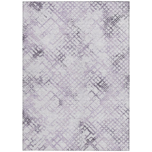 Homeroots 3' Stylish Navy Blue And Sky Blue Geometric Washable Area Rug For Indoor And Outdoor Spaces 5' X 8' Polyester 588275