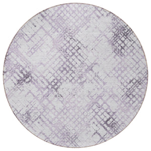 Homeroots 3' Stylish Navy Blue And Sky Blue Geometric Washable Area Rug For Indoor And Outdoor Spaces 8' Round Polyester 588276