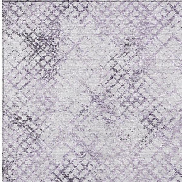 Homeroots 3' Stylish Navy Blue And Sky Blue Geometric Washable Area Rug For Indoor And Outdoor Spaces 8' X 10' Polyester 588277