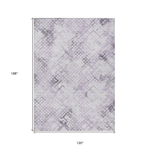 Homeroots 3' Stylish Navy Blue And Sky Blue Geometric Washable Area Rug For Indoor And Outdoor Spaces 10' X 14' Polyester 588279