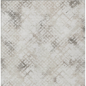 Homeroots 3' Stylish Navy Blue And Sky Blue Geometric Washable Area Rug For Indoor And Outdoor Spaces 5' X 8' Polyester 588281