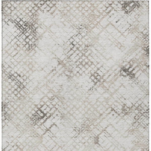 Homeroots 3' Stylish Navy Blue And Sky Blue Geometric Washable Area Rug For Indoor And Outdoor Spaces 5' X 8' Polyester 588281