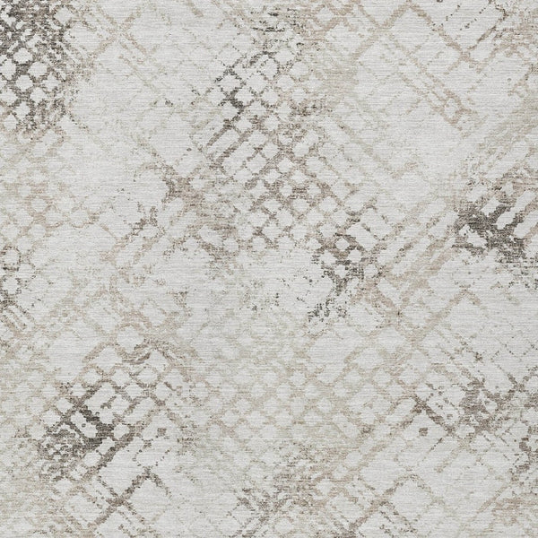 Homeroots 3' Stylish Navy Blue And Sky Blue Geometric Washable Area Rug For Indoor And Outdoor Spaces 5' X 8' Polyester 588281