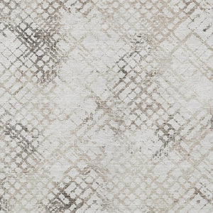 Homeroots 3' Stylish Navy Blue And Sky Blue Geometric Washable Area Rug For Indoor And Outdoor Spaces 9' X 12' Polyester 588284