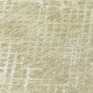 Homeroots 3' Stylish Beige Tan And Ivory Geometric Washable Area Rug For Indoor And Outdoor Spaces 8' Round Polyester 588288