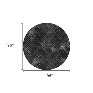 Homeroots 3' Stylish Beige Tan And Ivory Geometric Washable Area Rug For Indoor And Outdoor Spaces 8' Round Polyester 588294