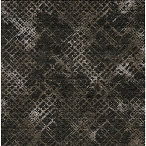 Homeroots 3' Stylish Beige Tan And Ivory Geometric Washable Area Rug For Indoor And Outdoor Spaces 8' X 10' Polyester 588307