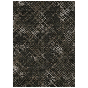 Homeroots 3' Stylish Beige Tan And Ivory Geometric Washable Area Rug For Indoor And Outdoor Spaces 9' X 12' Polyester 588308