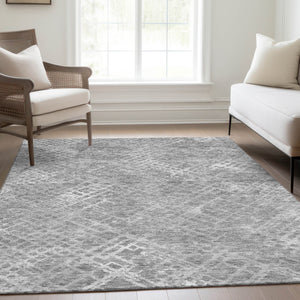 Homeroots 3' Stylish Beige Tan And Ivory Geometric Washable Area Rug For Indoor And Outdoor Spaces 5' X 8' Polyester 588311