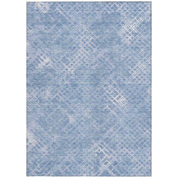 Homeroots 3' Stylish Beige Tan And Ivory Geometric Washable Area Rug For Indoor And Outdoor Spaces 5' X 8' Polyester 588323