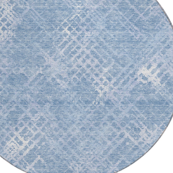 Homeroots 3' Stylish Beige Tan And Ivory Geometric Washable Area Rug For Indoor And Outdoor Spaces 8' Round Polyester 588324