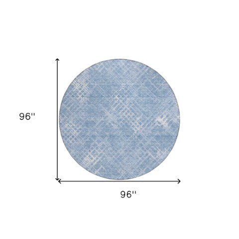 Homeroots 3' Stylish Beige Tan And Ivory Geometric Washable Area Rug For Indoor And Outdoor Spaces 8' Round Polyester 588324