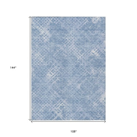 Homeroots 3' Stylish Beige Tan And Ivory Geometric Washable Area Rug For Indoor And Outdoor Spaces 9' X 12' Polyester 588326