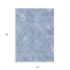 Homeroots 3' Stylish Beige Tan And Ivory Geometric Washable Area Rug For Indoor And Outdoor Spaces 10' X 14' Polyester 588327