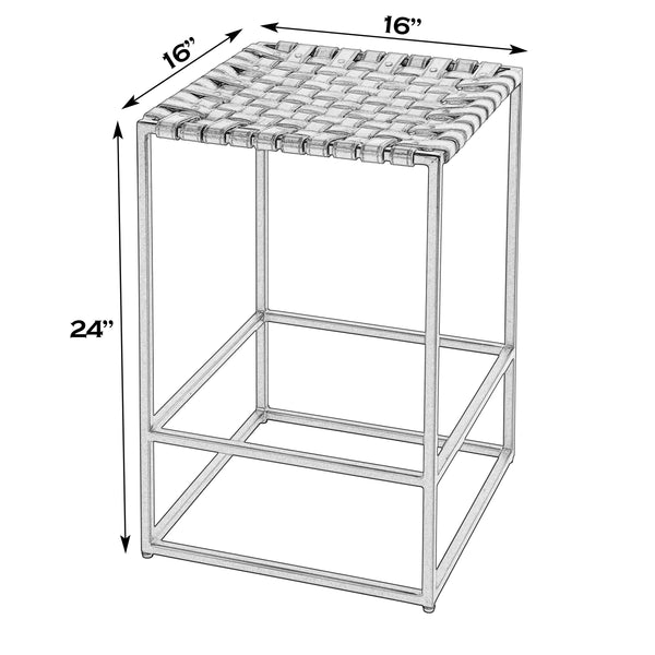 Butler Specialty Butler Low Profile Leather & Iron Backless Counter Stool – Stylish Comfort For Kitchen & Bar Use Brown Iron,Leather 5883344-butler