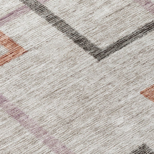 Homeroots 3' Geometric Washable Indoor Outdoor Area Rug In Green And Charcoal – Stylish, Durable Design 8' Round Polyester 588346