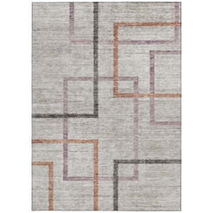 Homeroots 3' Geometric Washable Indoor Outdoor Area Rug In Green And Charcoal – Stylish, Durable Design 8' X 10' Polyester 588347