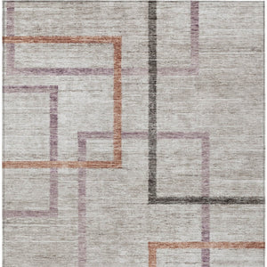 Homeroots 3' Geometric Washable Indoor Outdoor Area Rug In Green And Charcoal – Stylish, Durable Design 8' X 10' Polyester 588347