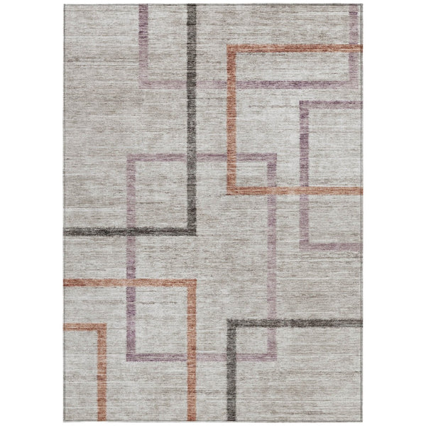 Homeroots 3' Geometric Washable Indoor Outdoor Area Rug In Green And Charcoal – Stylish, Durable Design 10' X 14' Polyester 588349