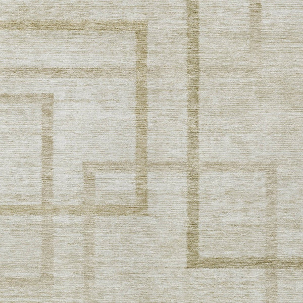 Homeroots 3' Artichoke Green Geometric Washable Area Rug - Stylish Indoor/Outdoor Accent For Any Space 3' X 5' Polyester 588394