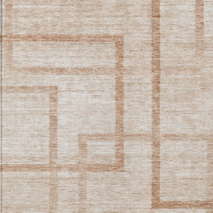 Homeroots 3' Artichoke Green Geometric Washable Area Rug - Stylish Indoor/Outdoor Accent For Any Space 3' X 5' Polyester 588400