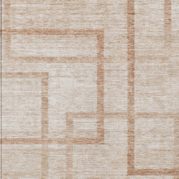 Homeroots 3' Artichoke Green Geometric Washable Area Rug - Stylish Indoor/Outdoor Accent For Any Space 3' X 5' Polyester 588400