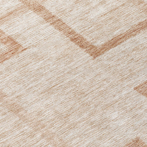 Homeroots 3' Artichoke Green Geometric Washable Area Rug - Stylish Indoor/Outdoor Accent For Any Space 8' Round Polyester 588402