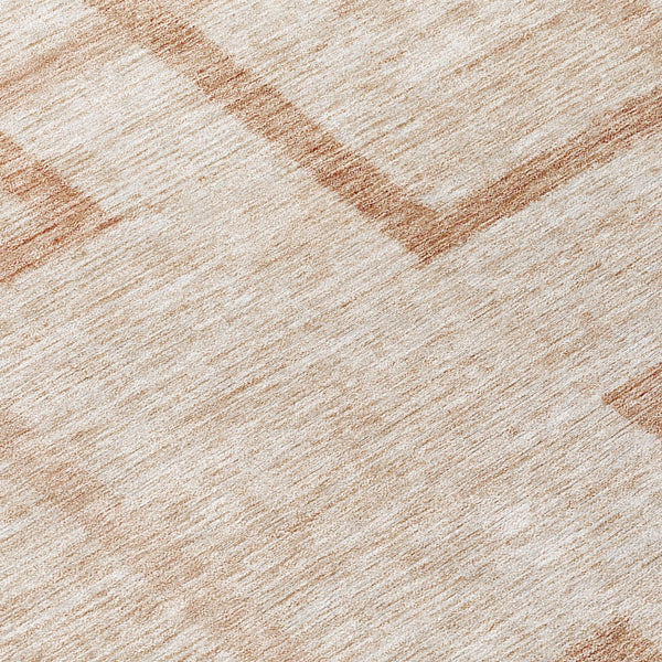 Homeroots 3' Artichoke Green Geometric Washable Area Rug - Stylish Indoor/Outdoor Accent For Any Space 8' Round Polyester 588402